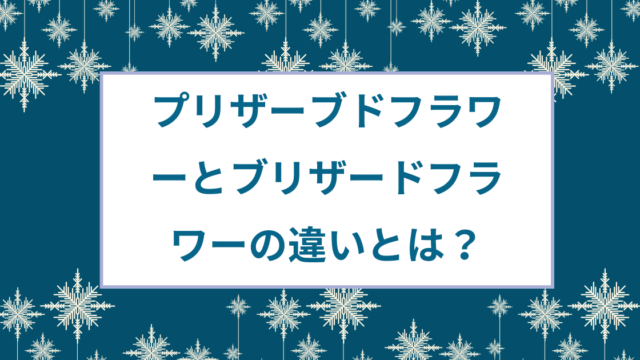 プリザーブドフラワーとブリザードフラワーの違いのアイキャッチ画像